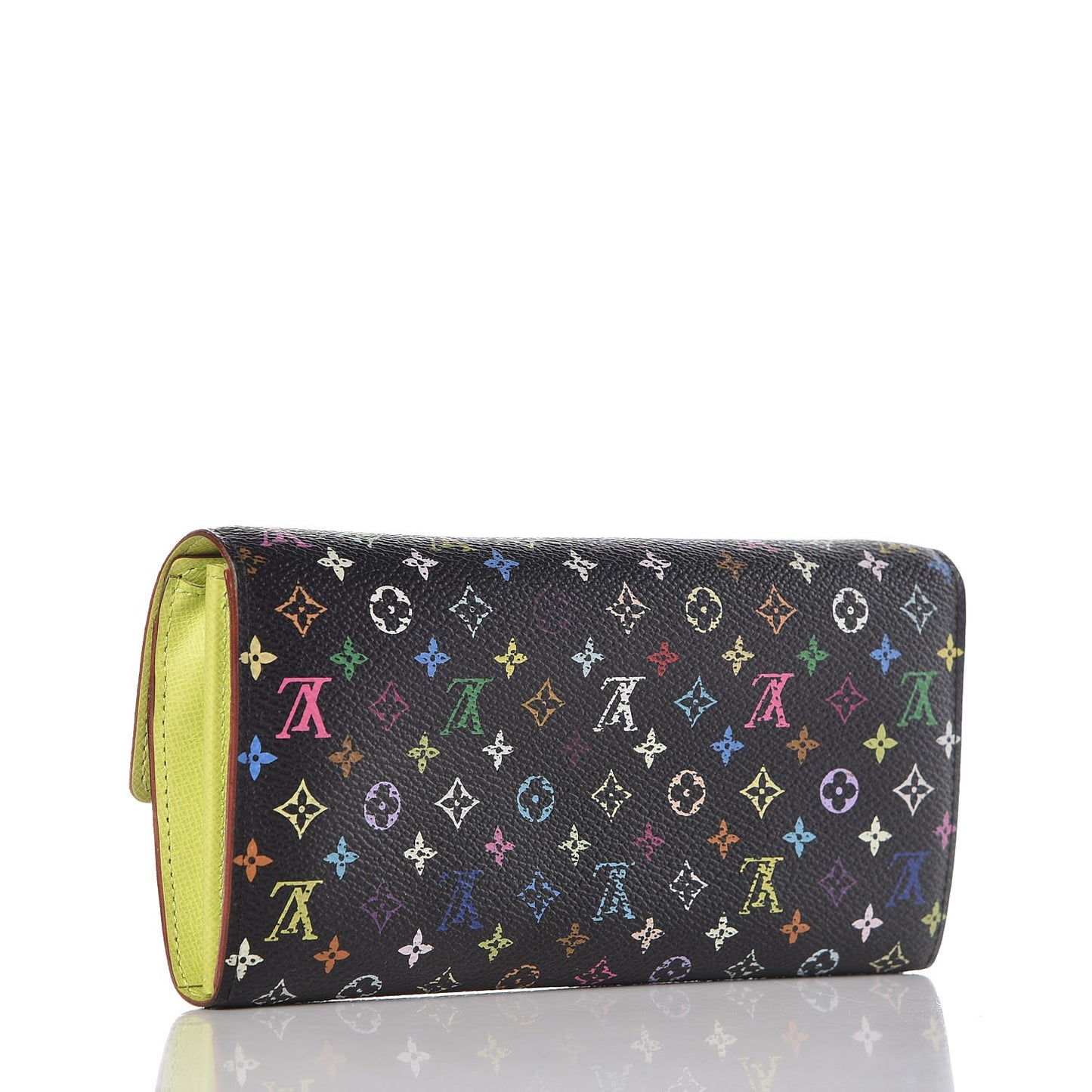 Monogram Multicolor Sarah Wallet Black Pistache
