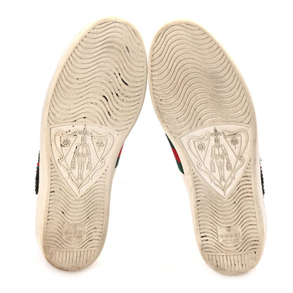 Gucci Calfskin Web Studded Womens Arrow Ace Sneakers 39 White 6 of 9