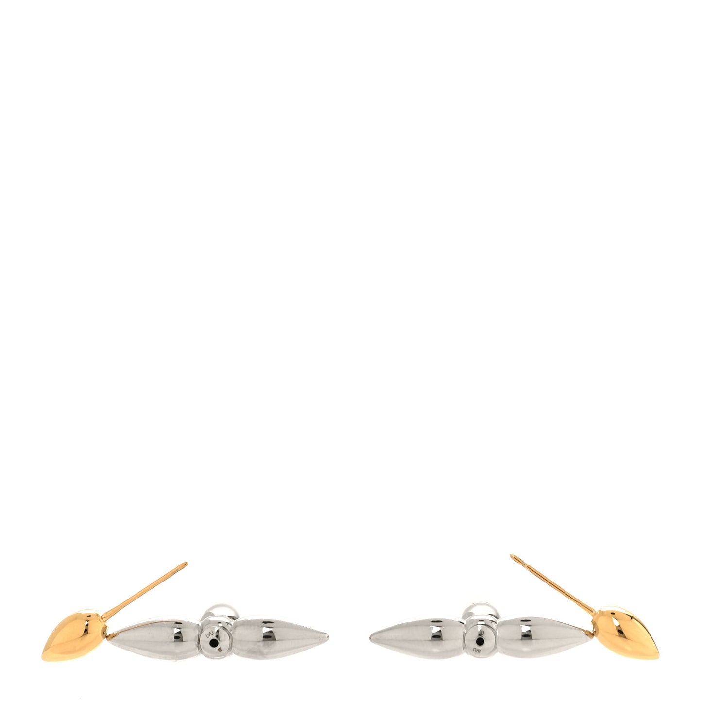 Metal Louisette Earrings Silver Gold