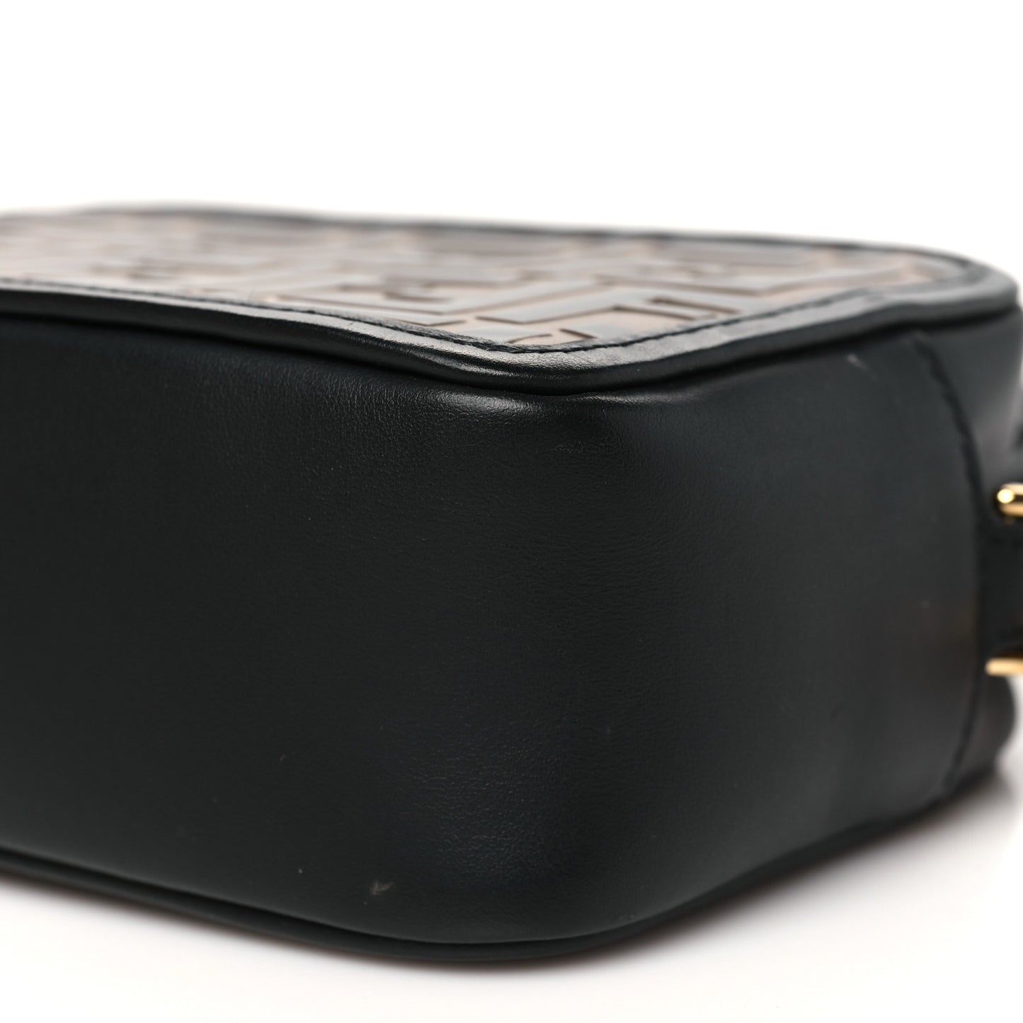 Vitello Century Bi-Color FF 1974 Embossed Mini Camera Case Maya Black