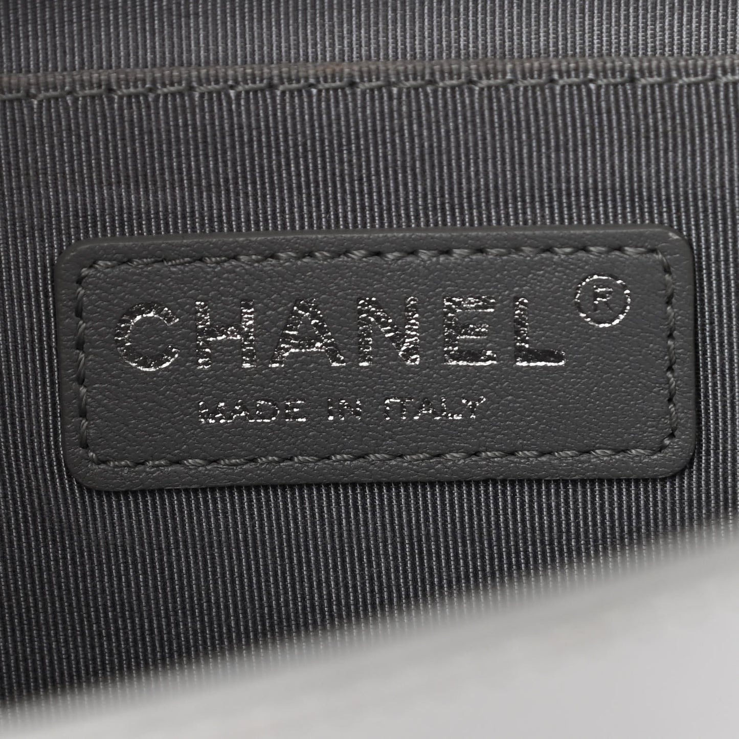 Metallic Calfskin Quilted Medium Boy Flap Silver