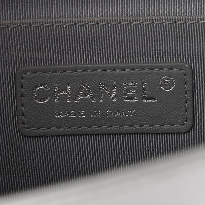 Chanel Metallic Calfskin Quilted Medium Boy Flap Silver 6 of 12