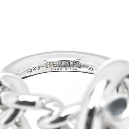 Hermes Sterling Silver GM Croisette Ring 50 5.25 4 of 5