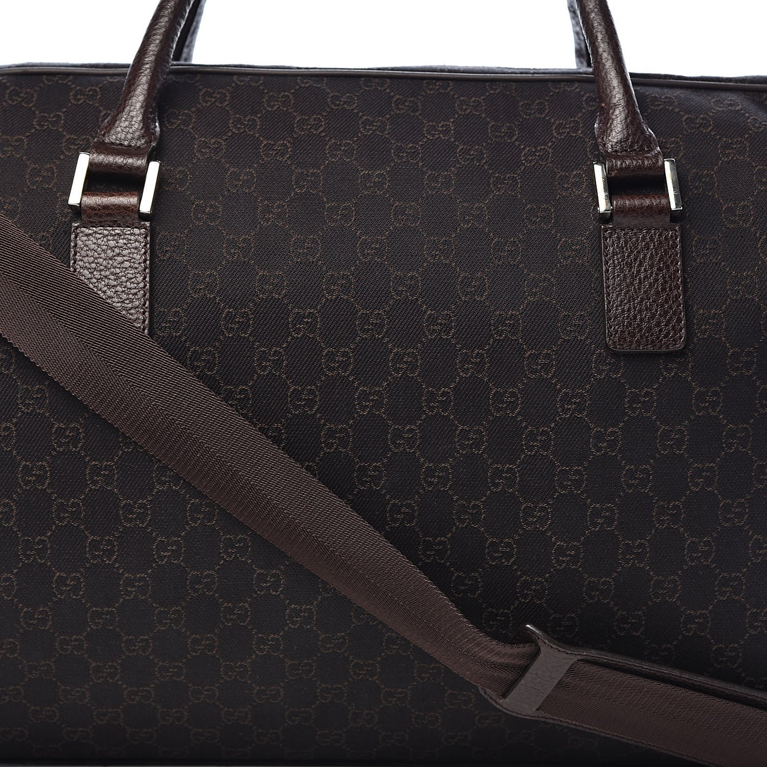 Gucci Nylon Monogram Large Carry On Duffle Dark Brown 10 of 10