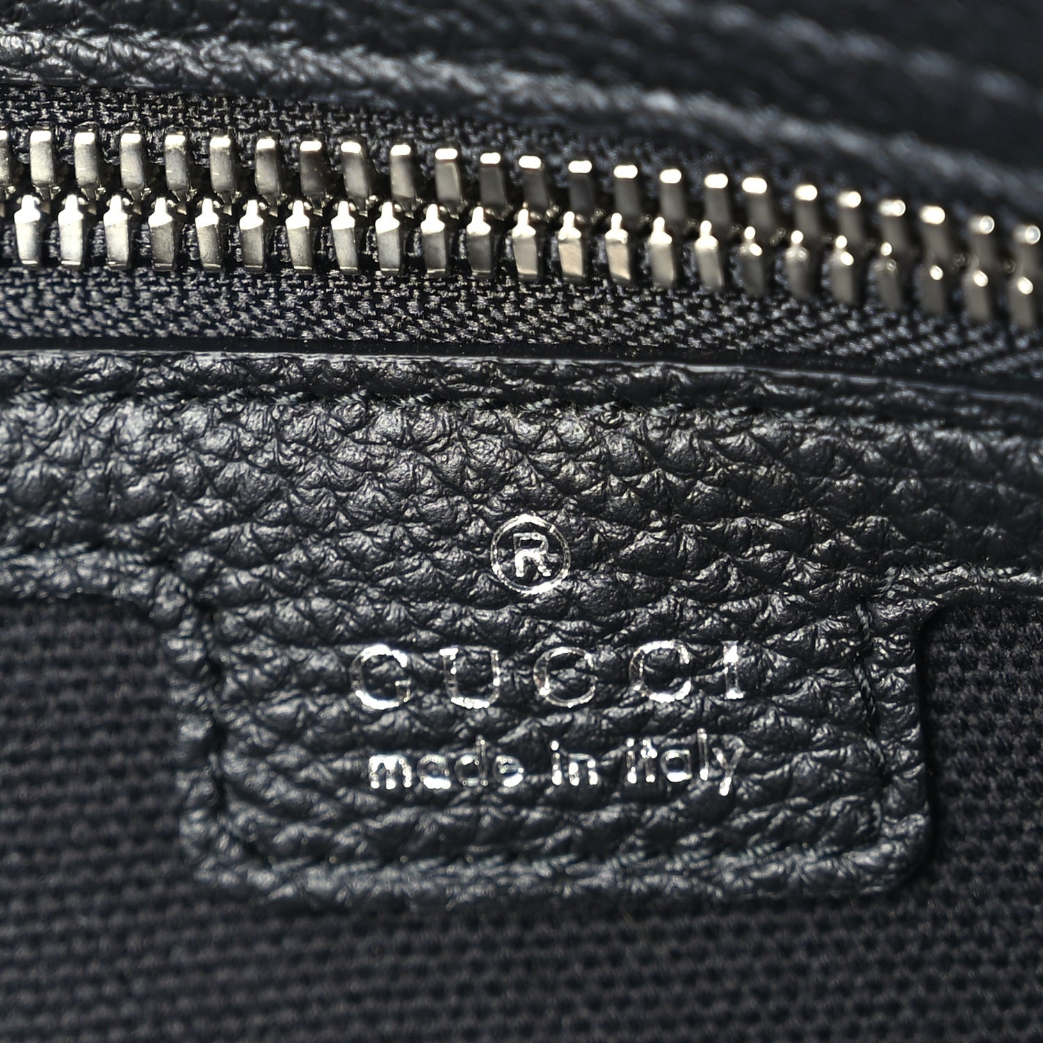 Gucci Grained Calfskin Large B Shoulder Bag Black 5 of 9
