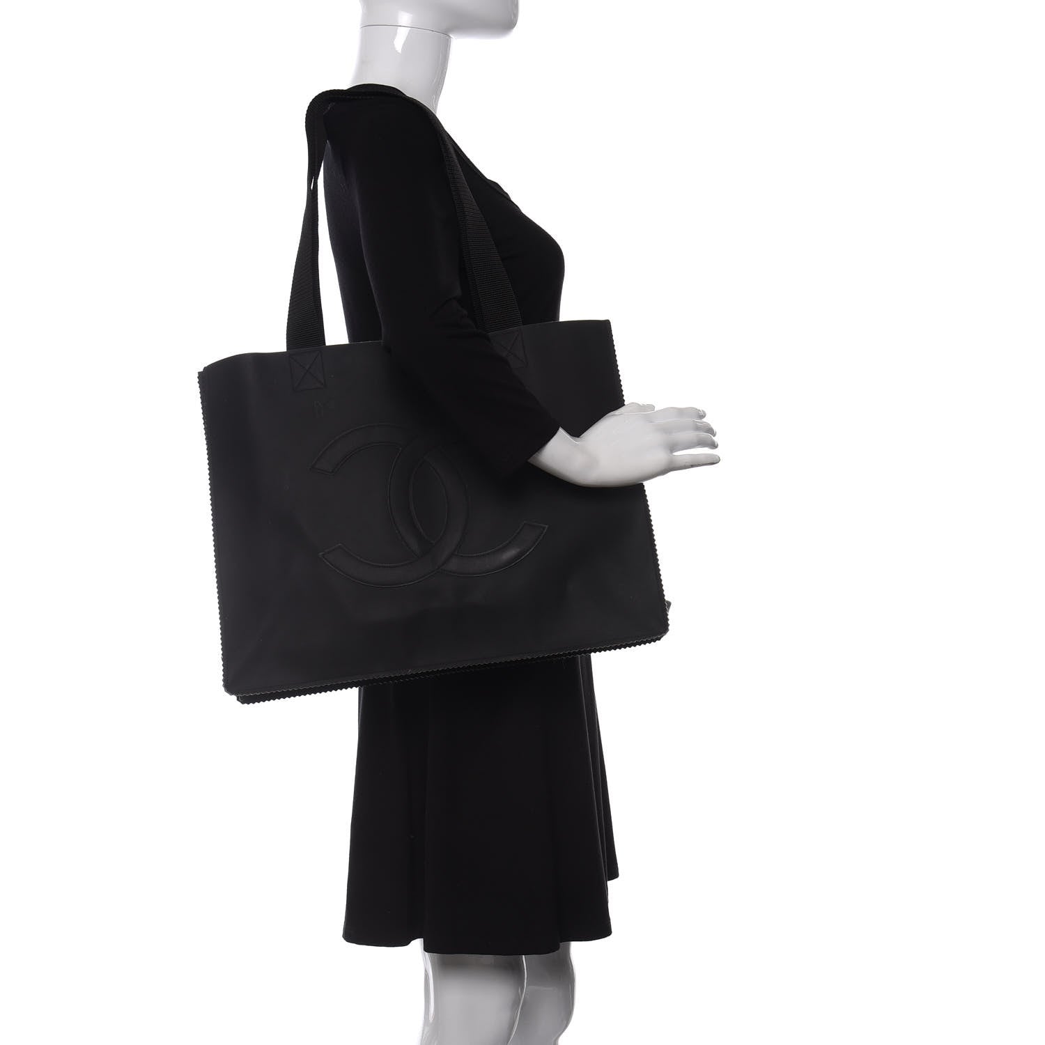 Chanel Rubber CC Tote Black 2 of 11