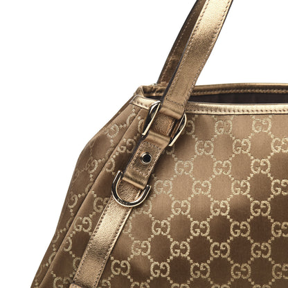 Gucci Satin Monogram Medium Abbey Shoulder Bag Bronze 9 of 9
