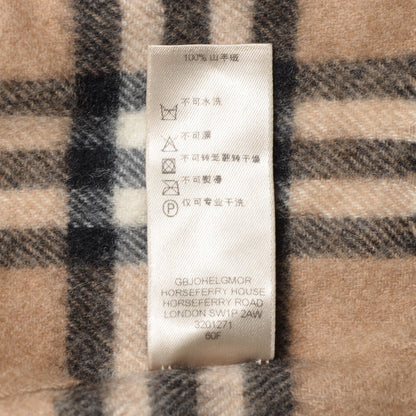 Burberry Lambswool Check Fringe Scarf Camel 5 of 5