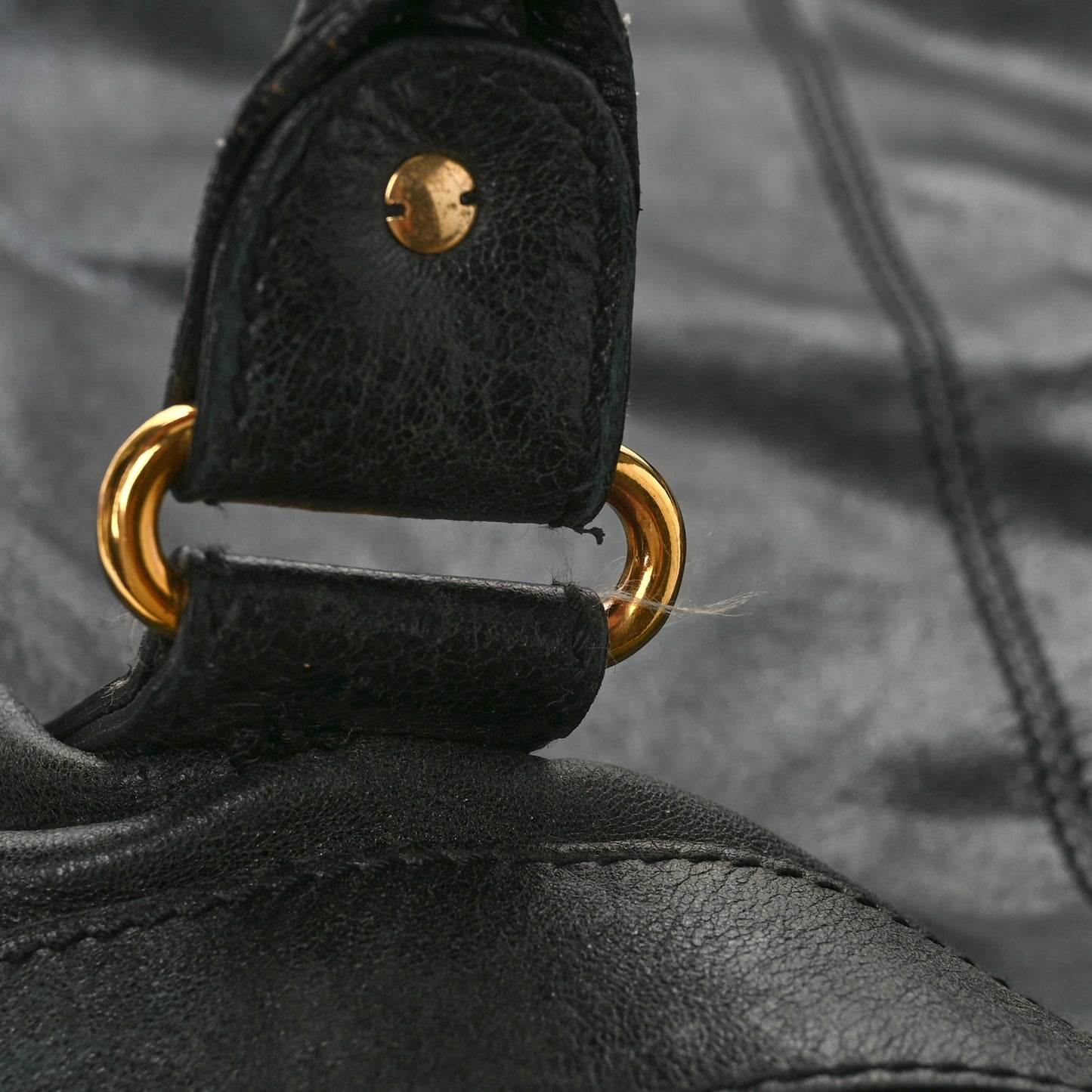 Agneau Giant 21 Gold Hardware Work Black