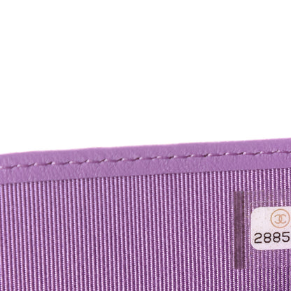 Chanel Lambskin Quilted Passport Holder Purple 7 of 8