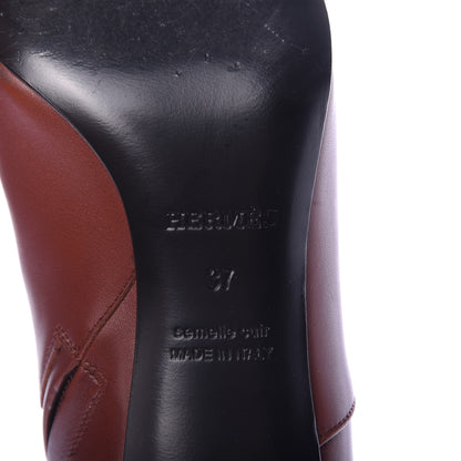 Hermes Calfskin Jade Ankle Boots 37 7 of 9