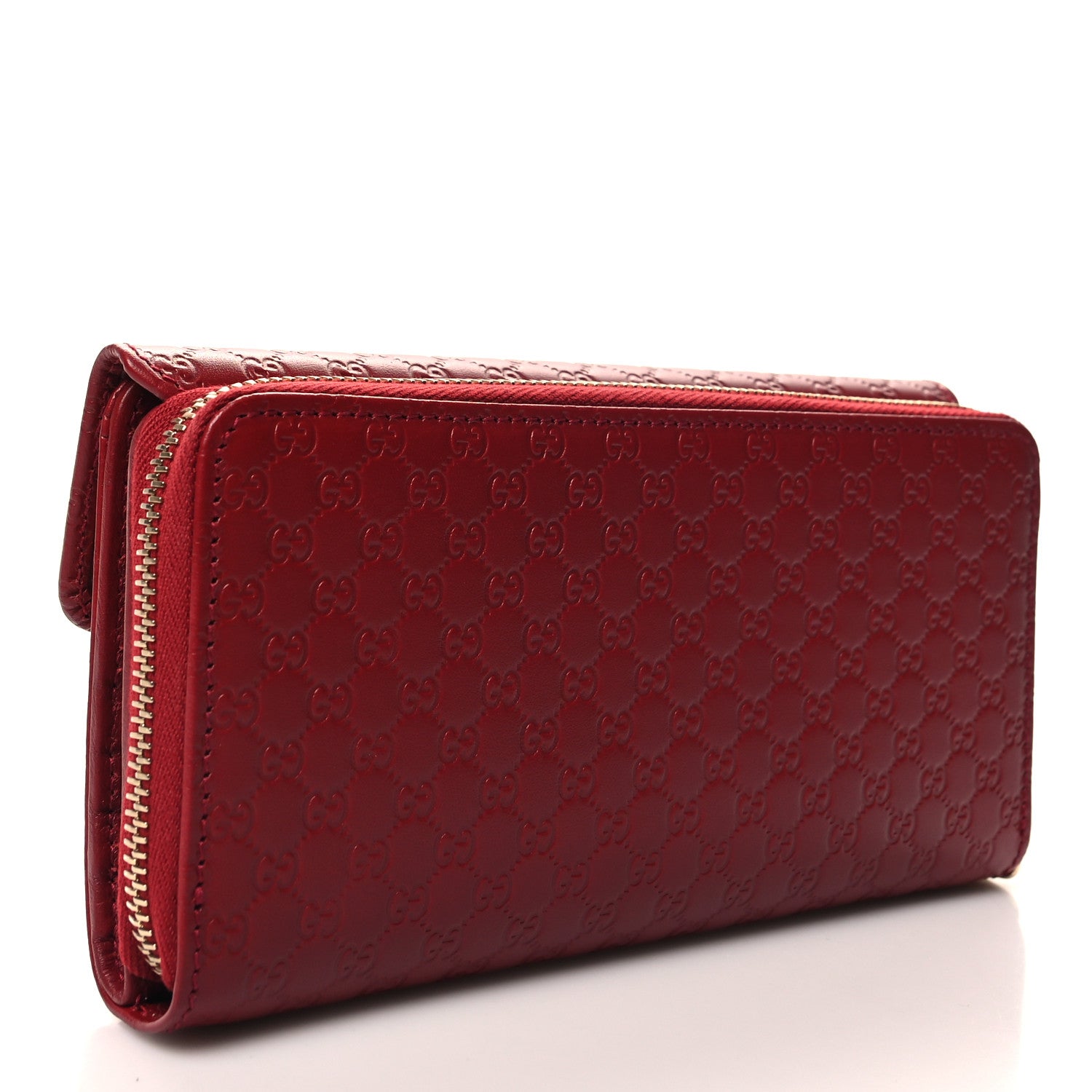 Gucci Soft Microssima Continental Zip Wallet Red 3 of 9