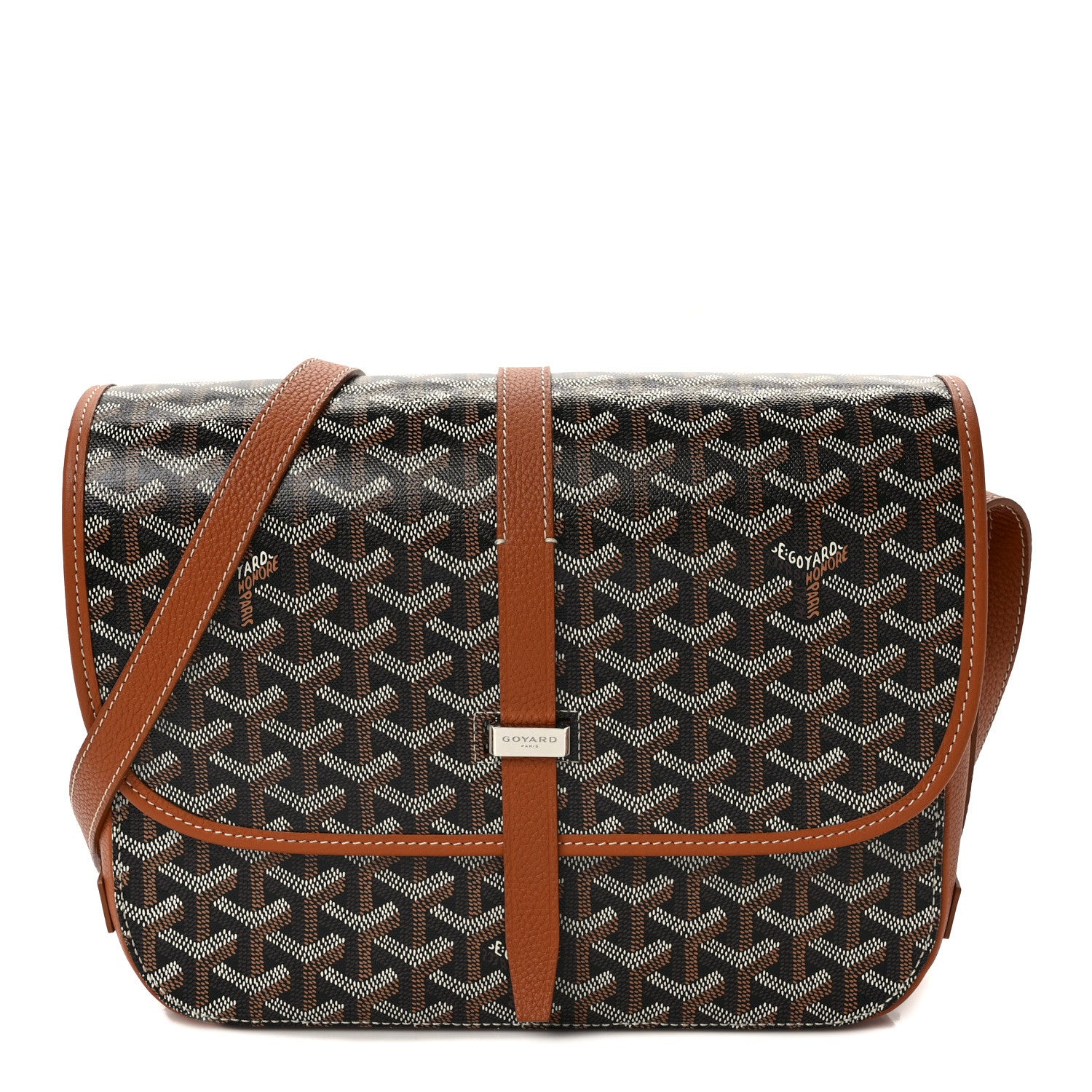 Goyard Goyardine Belvedere II MM Messenger Bag Black Gold 1 of 9
