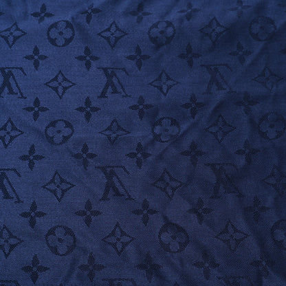 Louis Vuitton Silk Wool Monogram Shawl Night Blue 3 of 4