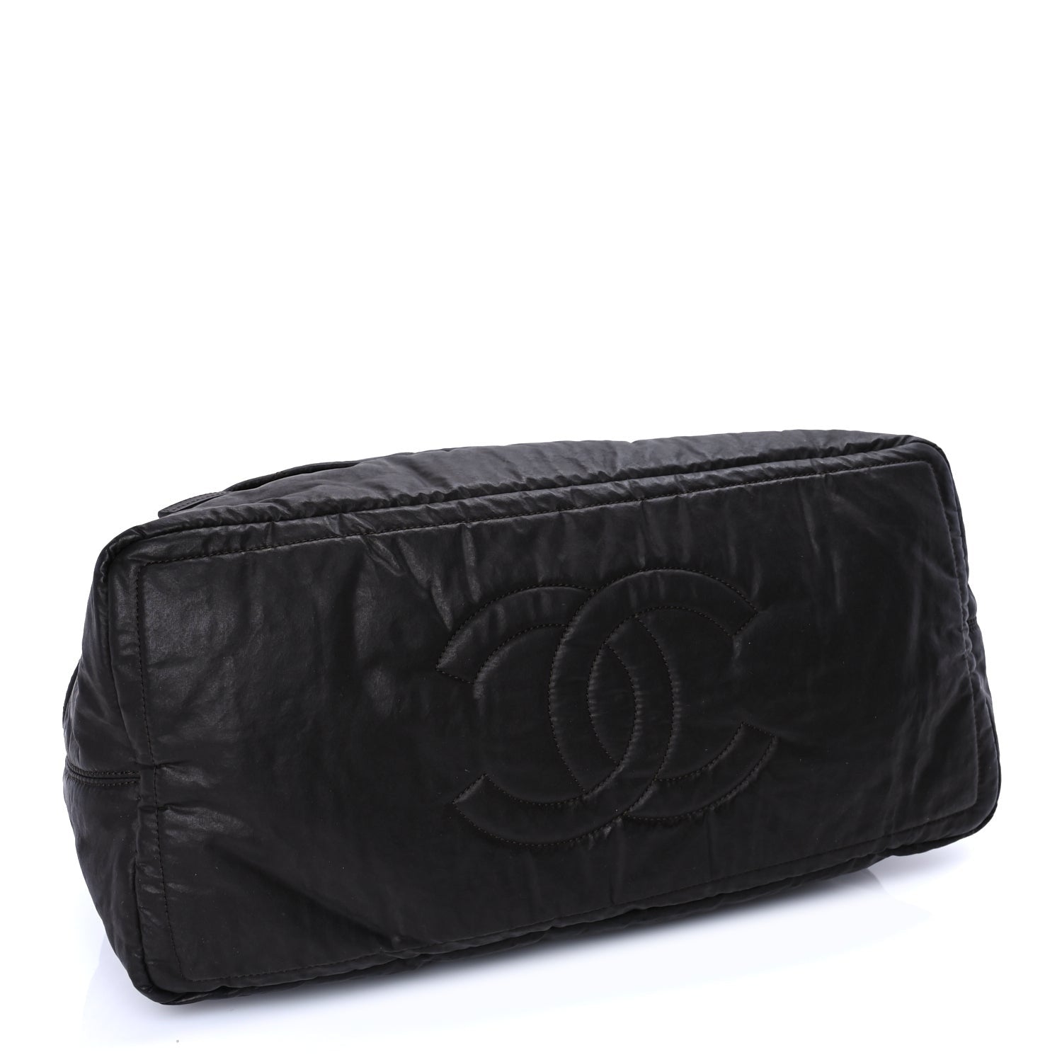 Chanel Coated Canvas Quilted Large Garment Travel Bag Brown 3 of 9
