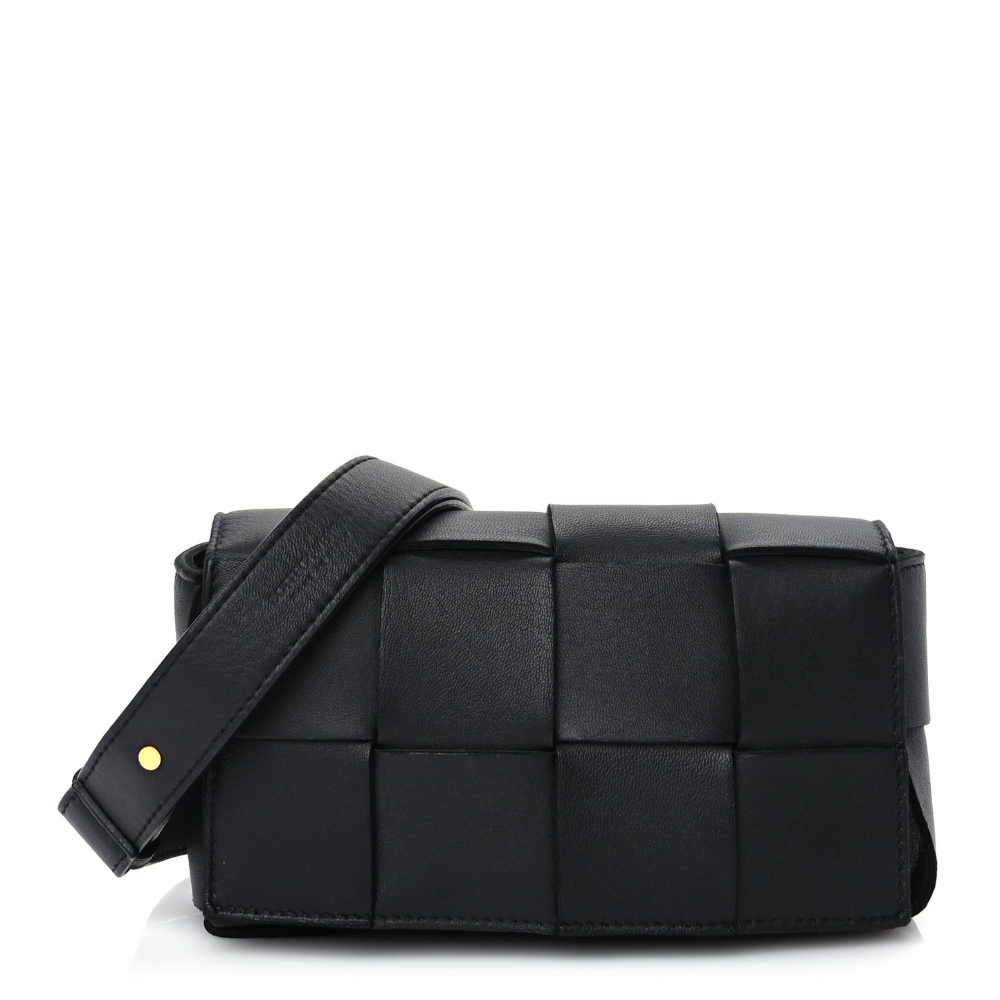 Nappa Maxi Intreccio The Belt Cassette Bag Black