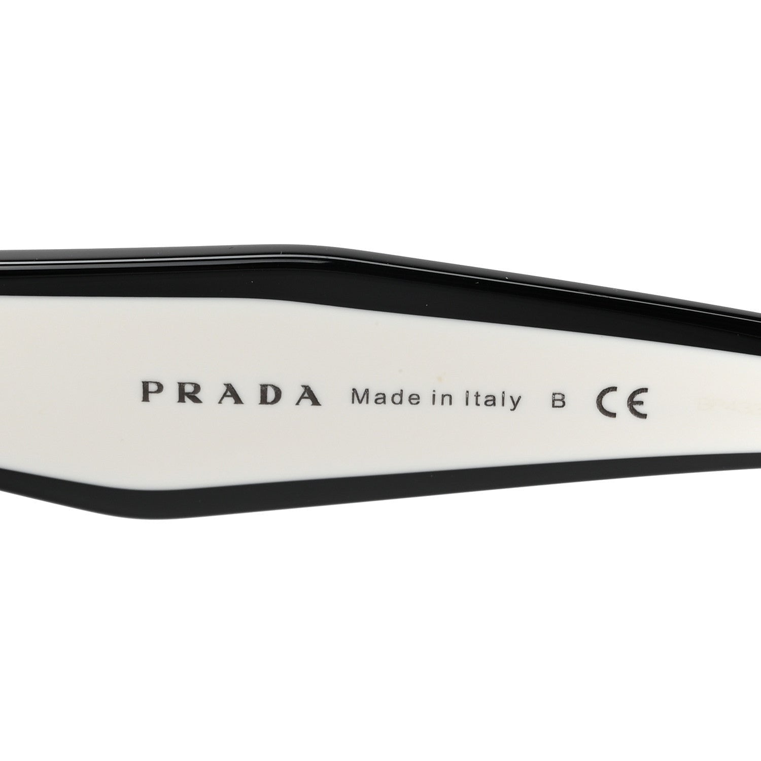 Prada Acetate Sunglasses SPR 14W Black White 6 of 7
