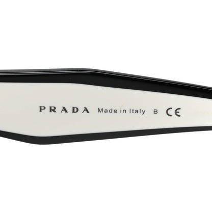 Prada Acetate Sunglasses SPR 14W Black White 6 of 7