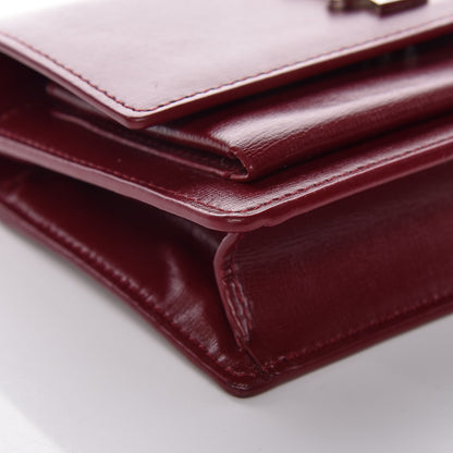 Saint Laurent Calfskin Monogram Sunset Chain Wallet Palissandre 9 of 11