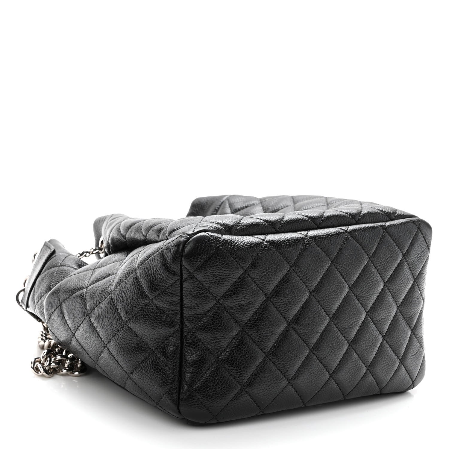 Chanel Caviar Quilted Small Chain Bucket Bag Black 4 of 10