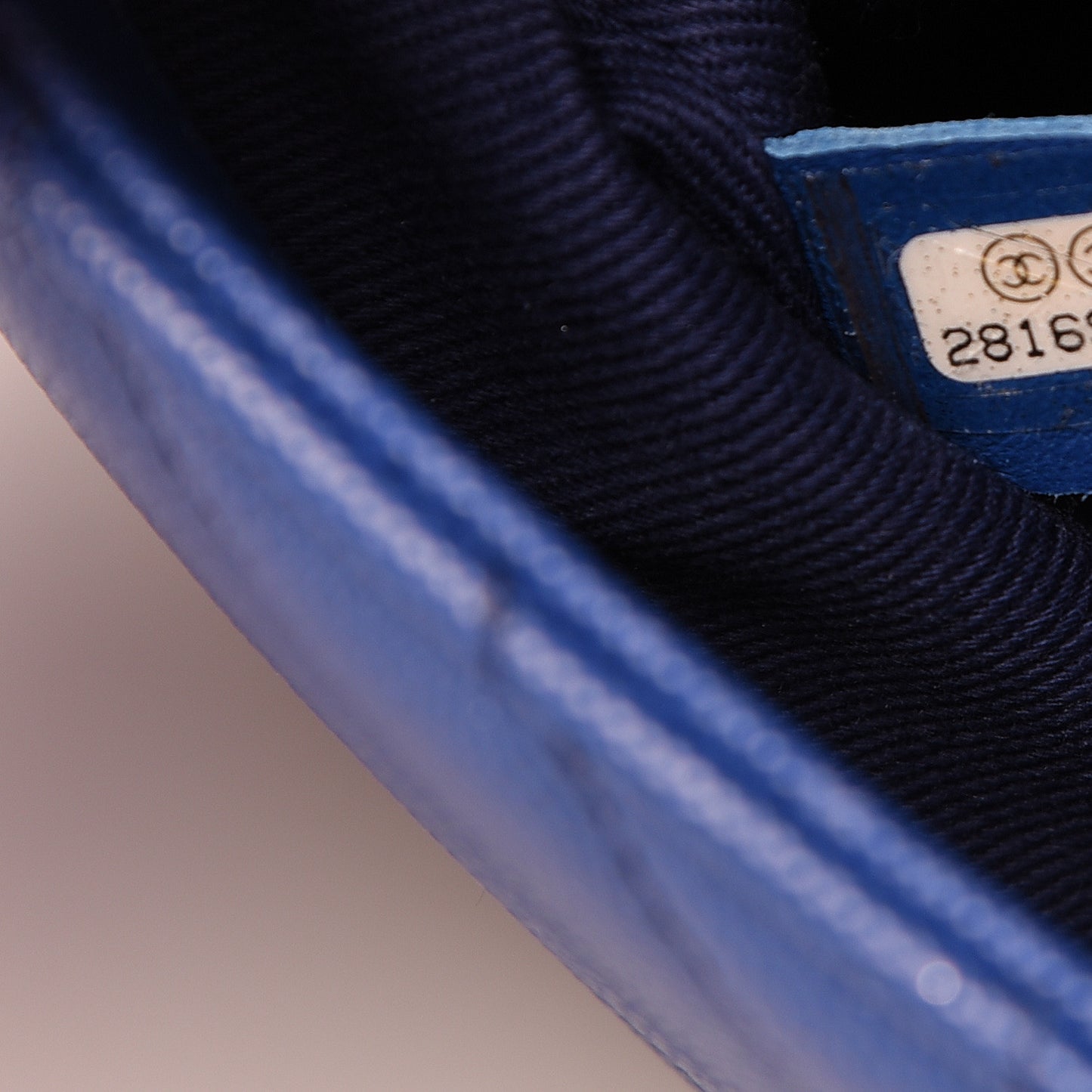 Caviar Chevron Quilted Mini Coco Handle Flap Blue