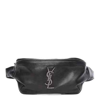 Saint Laurent Calfskin Monogram Belt Bag Black 1 of 10