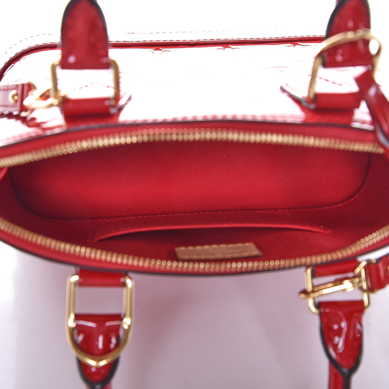 Louis Vuitton Vernis Alma BB Cherry 5 of 7