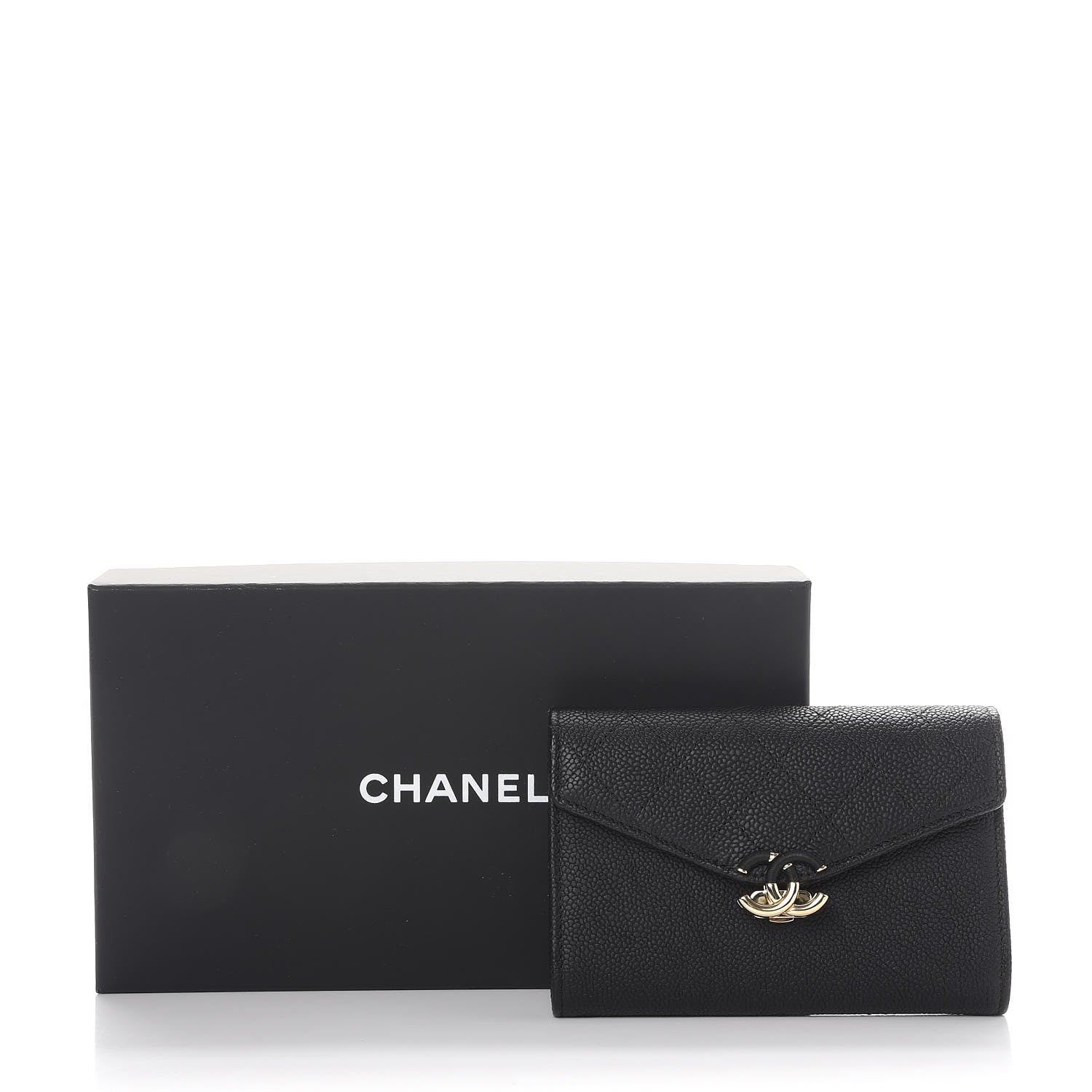 Chanel Caviar Quilted Medium CC Flap Wallet Black 10 of 10