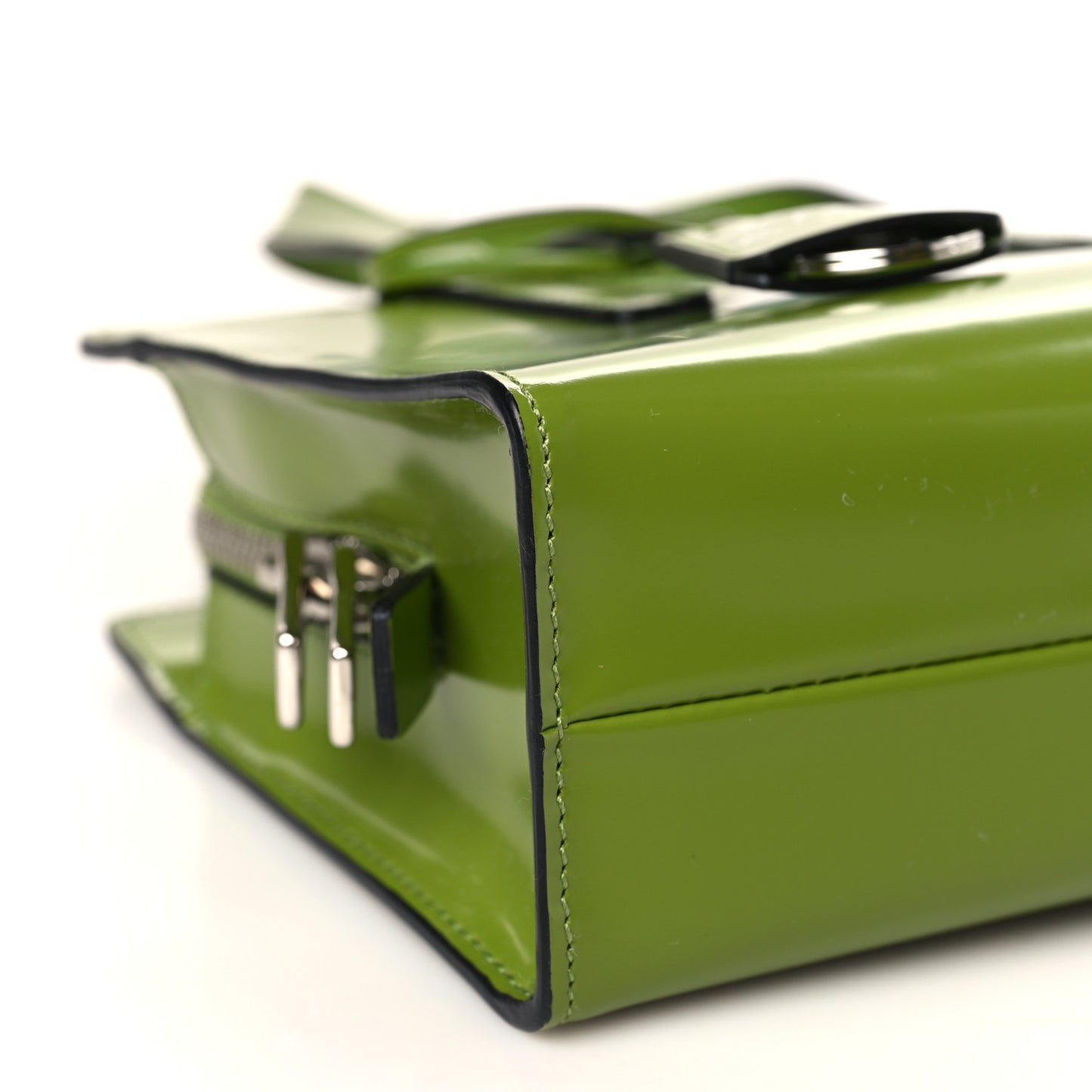 Spazzolato Mini Re-Edition 1995 Double Handle Handbag Felce