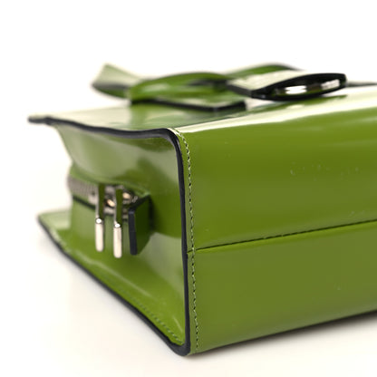 Prada Spazzolato Mini Re-Edition 1995 Double Handle Handbag Felce 7 of 8