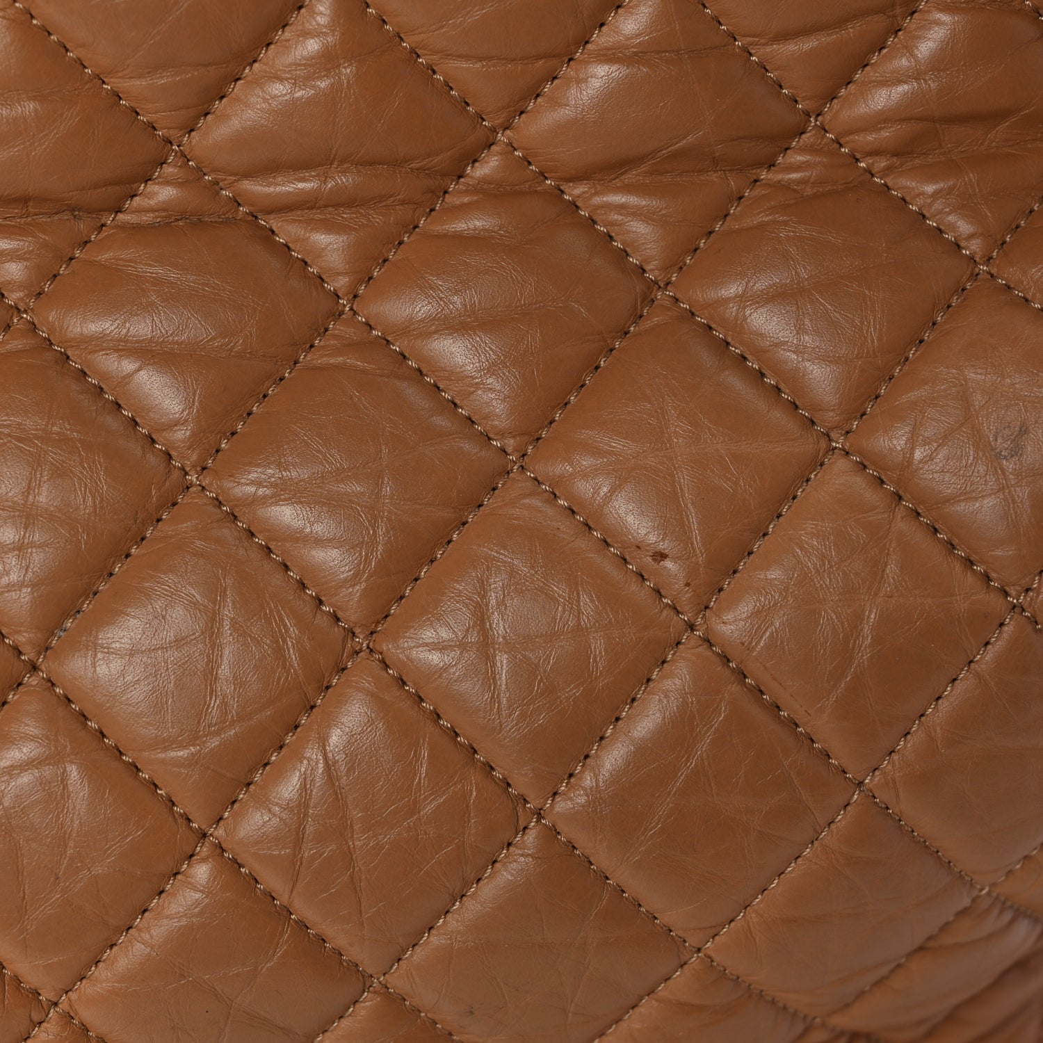 Chanel Aged Calfskin Quilted Be CC Tote Beige 7 of 9