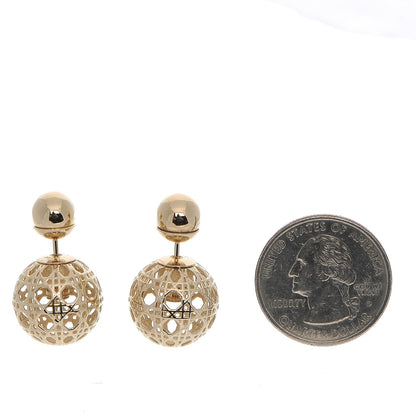 Christian Dior Cannage Mise En Dior Tribal Earrings Gold 2 of 5