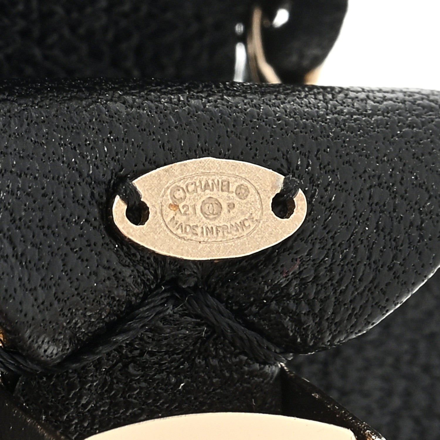 Chanel Lambskin Bow Chain CC Hair Clip Black 3 of 4