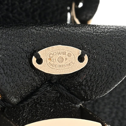 Chanel Lambskin Bow Chain CC Hair Clip Black 3 of 4