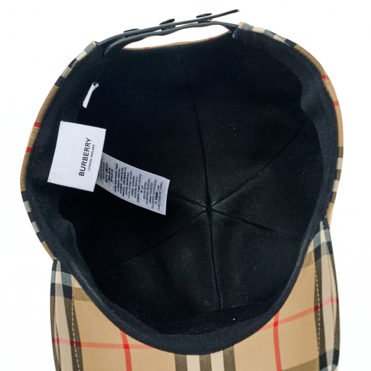 Technical Cotton Giant Check Baseball Cap L