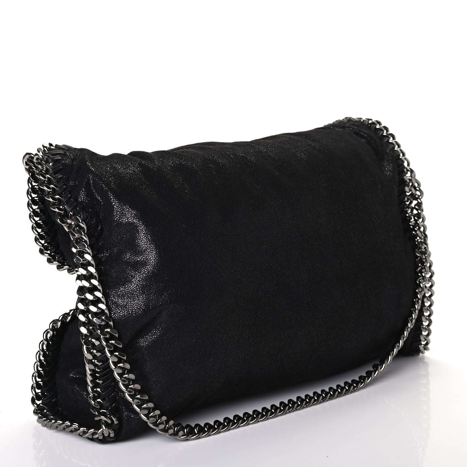 Stella McCartney Shaggy Deer Falabella Fold Over Tote Black 2 of 4