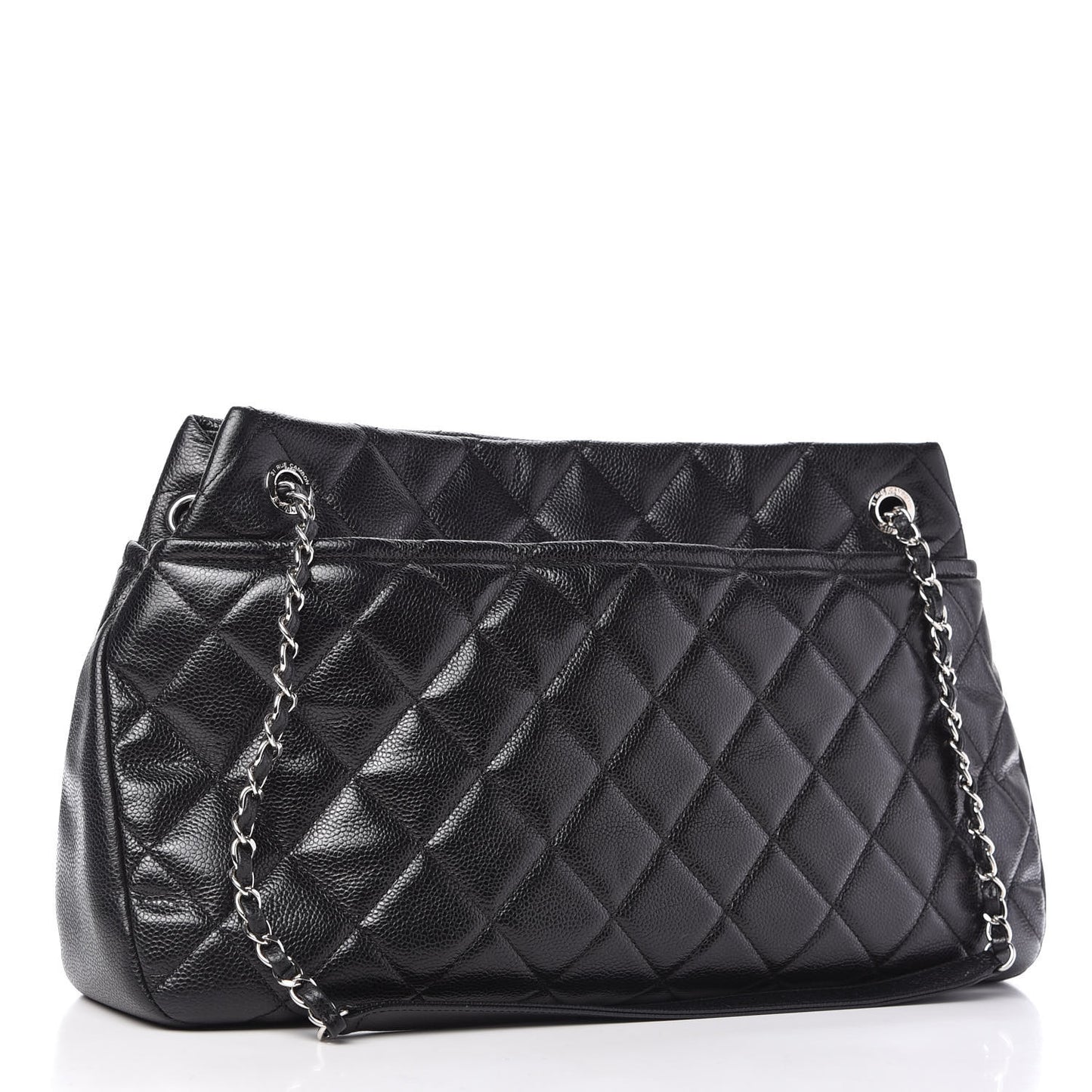 Caviar Quilted Timeless CC Soft Tote Black
