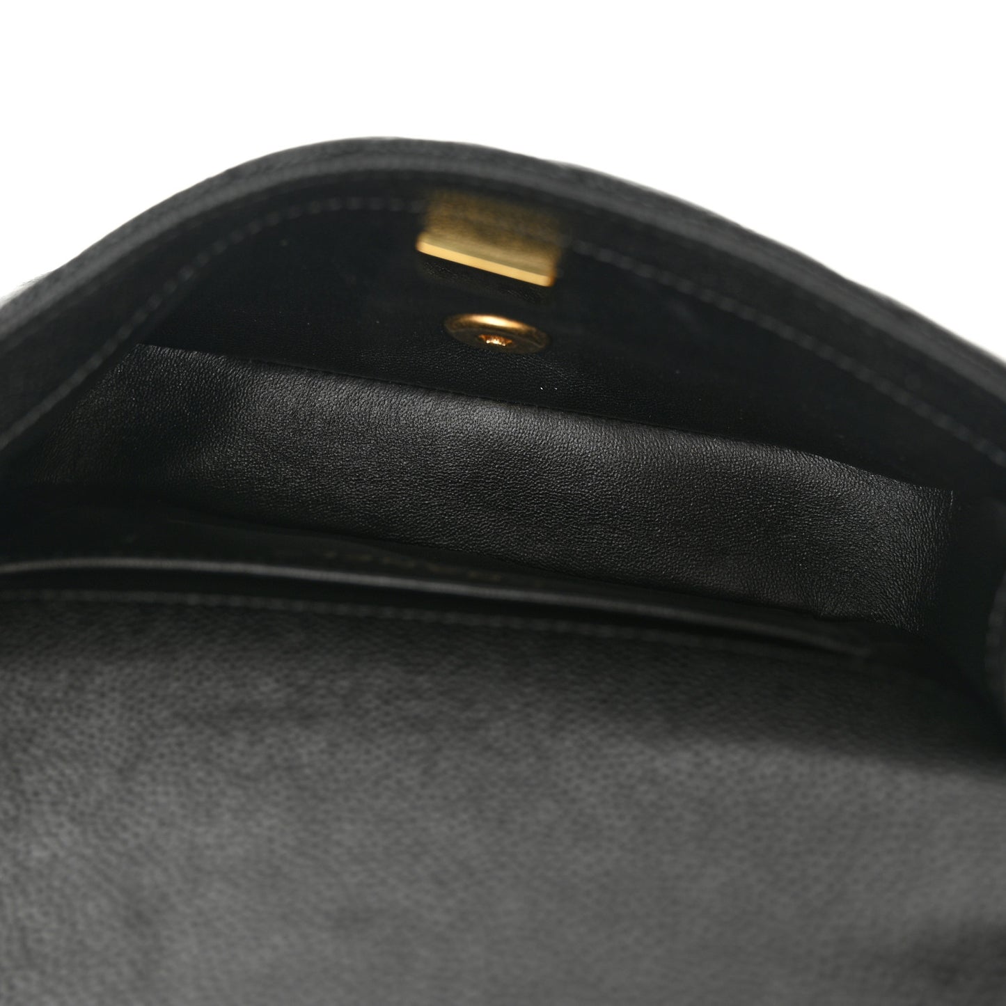 Caviar Quilted Mini Sweetheart Rectangular Flap Black