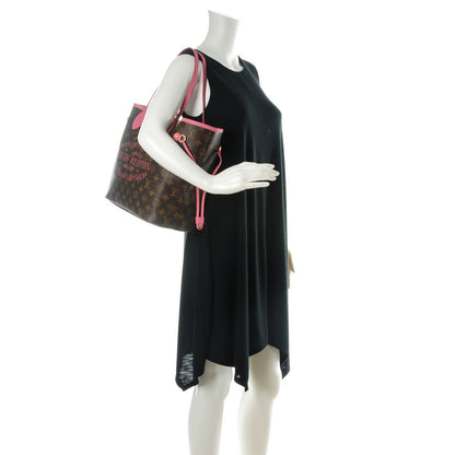 Louis Vuitton Monogram Articles de Voyage Ikat Neverfull MM Rose Velours 2 of 8