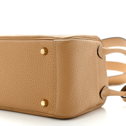 Hermes Taurillon Clemence Mini Lindy 20 Biscuit 10 of 11