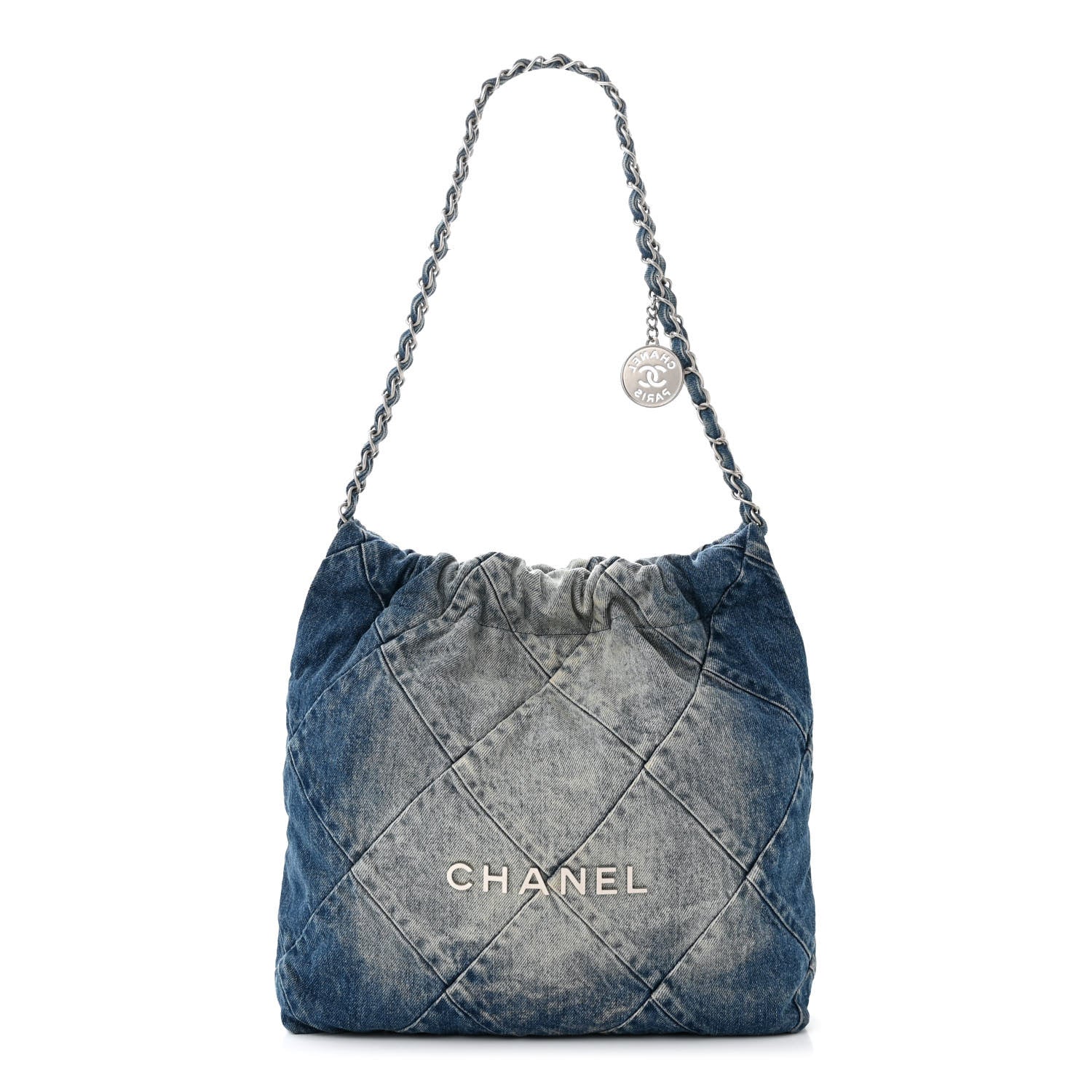 Chanel Denim Quilted Small Chanel 22 Blue 1 of 12