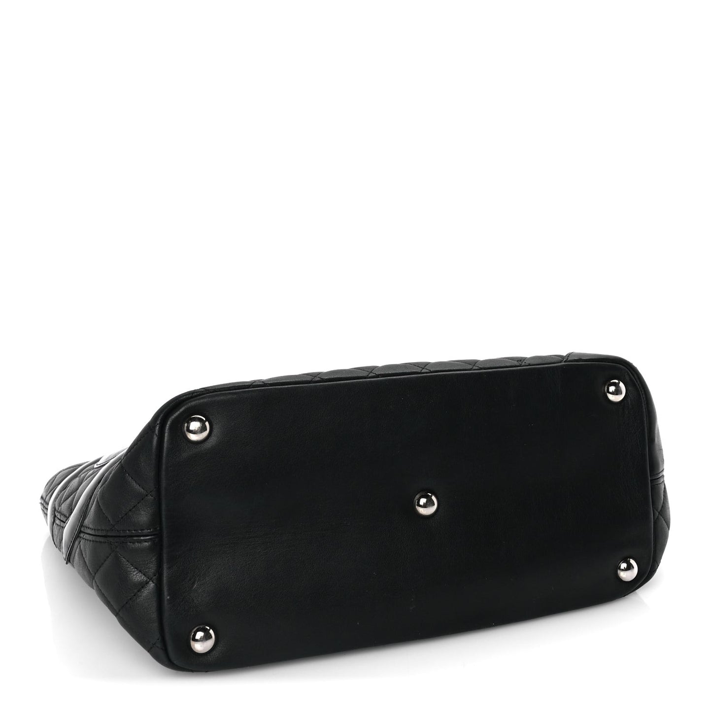 Calfskin Quilted Large Cambon Tote Black