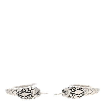 Saint Laurent Brass Bead Snake Earrings Silver 3 of 6