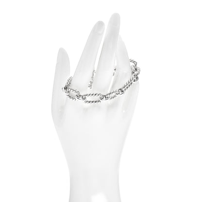 David Yurman Sterling Silver Blue Sapphire 9.5mm Cushion Link Bracelet 2 of 4