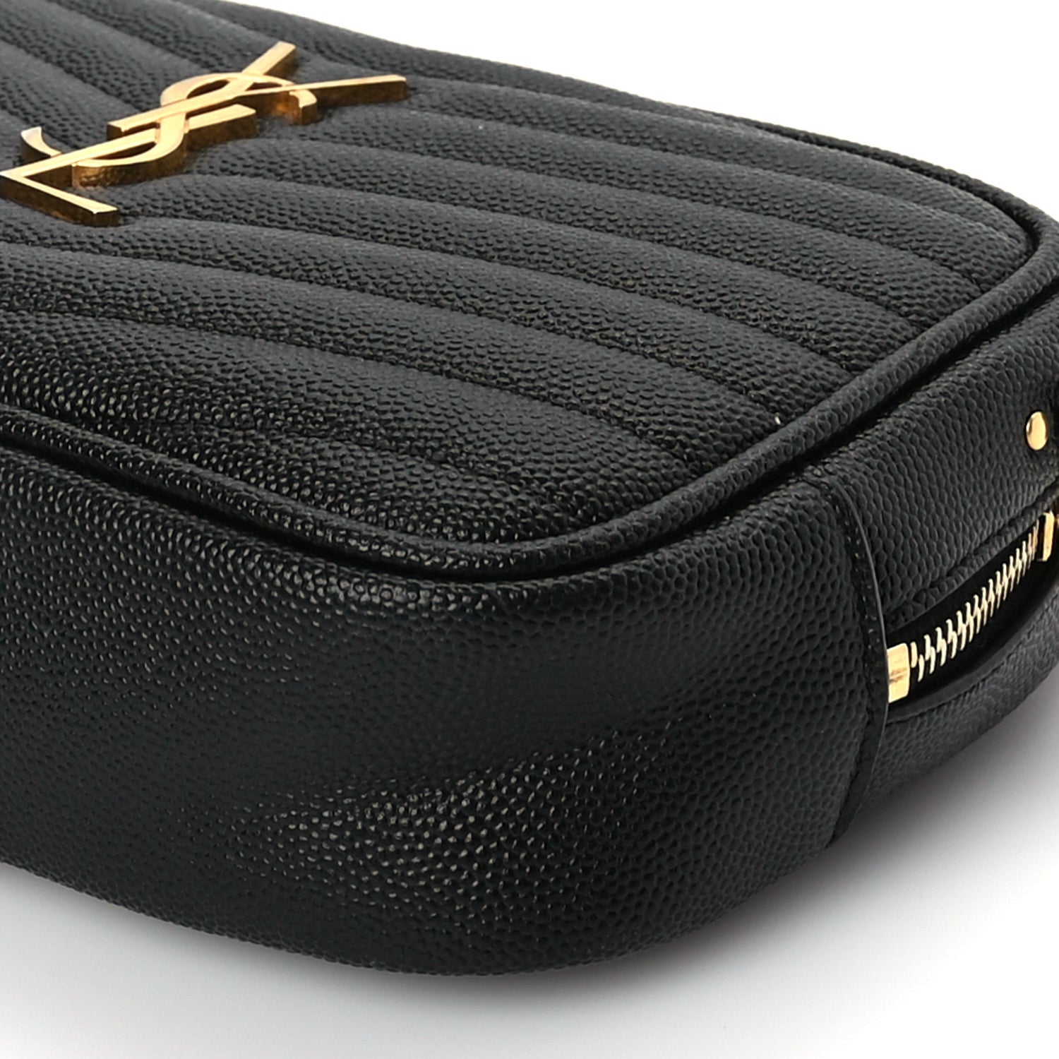 Saint Laurent Grain De Poudre Matelasse Monogram Mini Lou Camera Bag Black 8 of 9