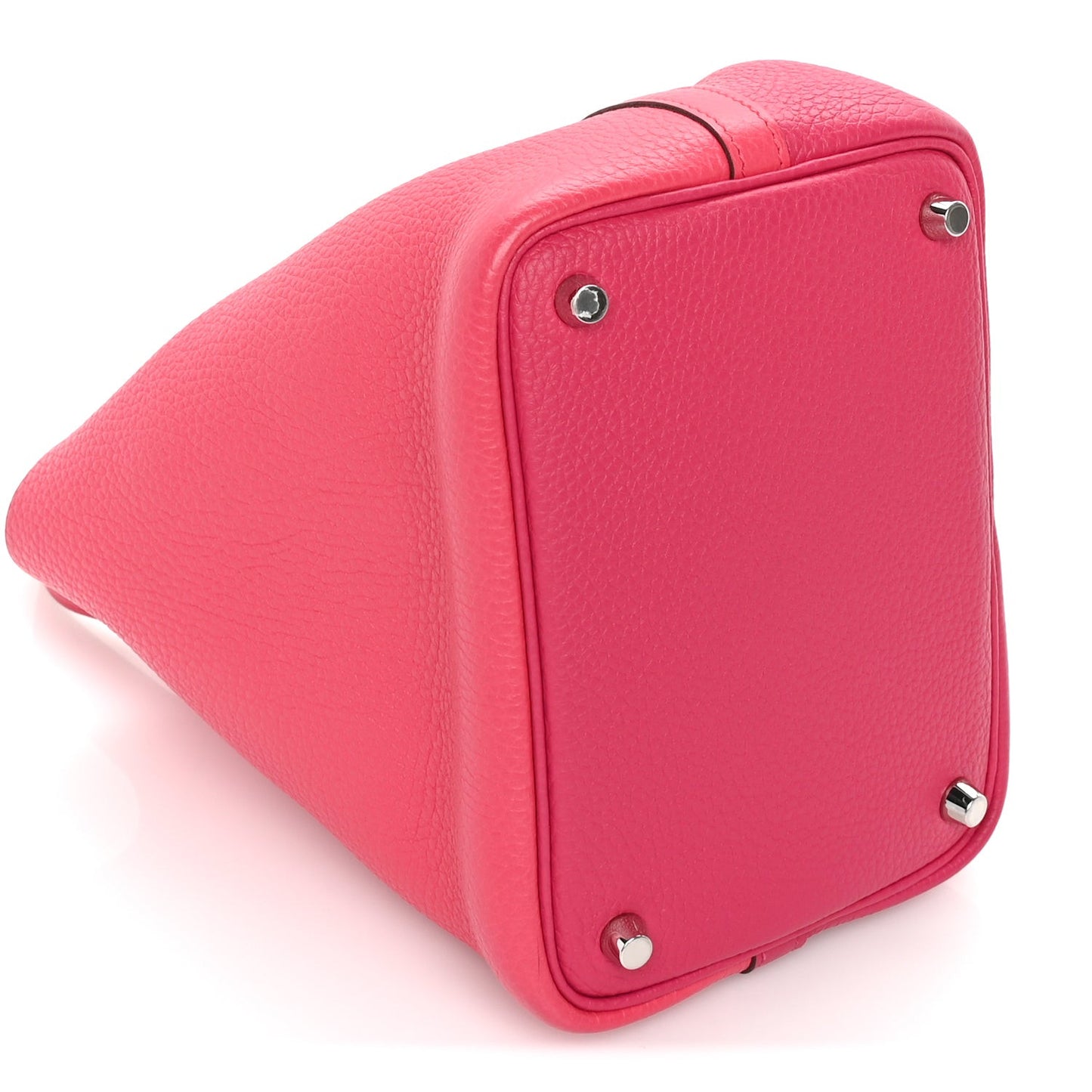 Taurillon Clemence Tri-Color Picotin Lock 18 PM Rose Extreme Rose Mexico Rouge De Coeur