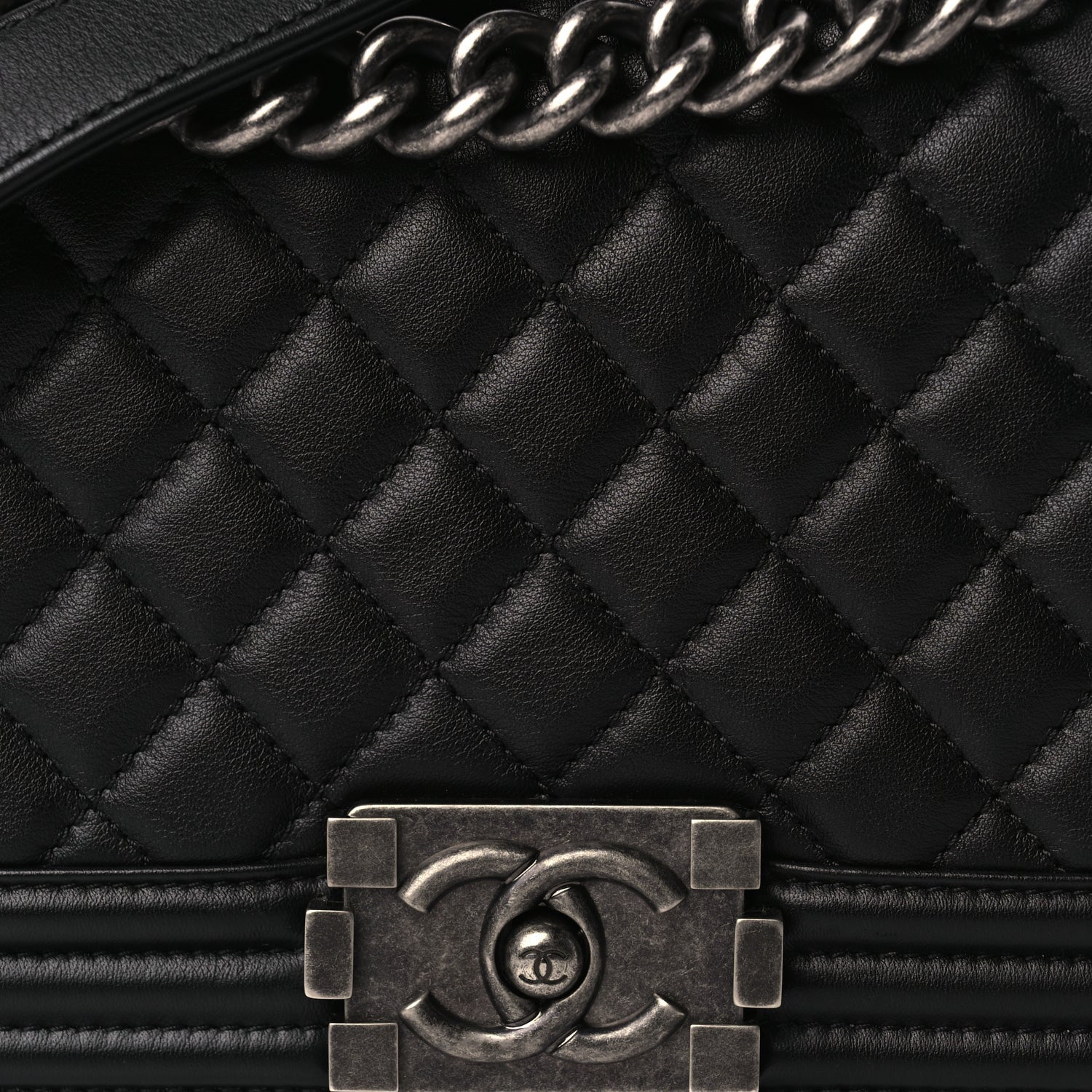 Chanel Calfskin Quilted Medium Boy Flap Black 7 of 9