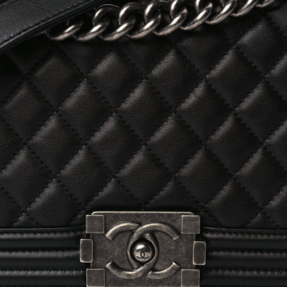 Chanel Calfskin Quilted Medium Boy Flap Black 7 of 9