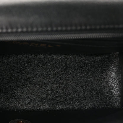 Chanel Lambskin Quilted Mini Top Handle Rectangular Flap Black 4 of 8