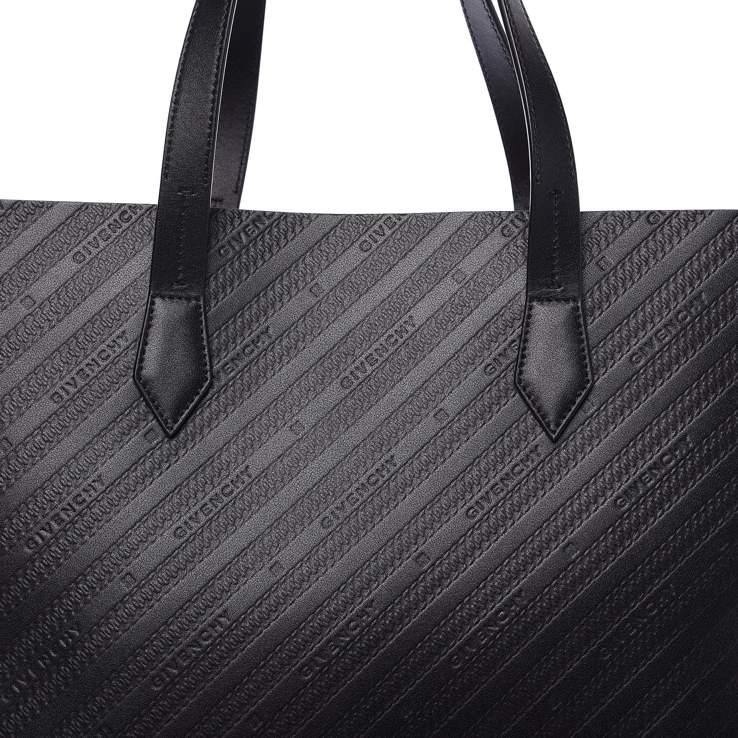 Givenchy Calfskin Chain Embossed Medium Bond Shopper Tote Black 10 of 10